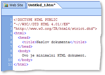 HTML kôd u editoru SharePoint Designer